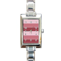 Striped Shapes Wide Stripes Horizontal Geometric Rectangle Italian Charm Watch