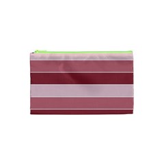 Striped Shapes Wide Stripes Horizontal Geometric Cosmetic Bag (XS)