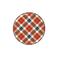 Smart Plaid Warm Colors Hat Clip Ball Marker (10 Pack) by ImpressiveMoments