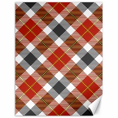 Smart Plaid Warm Colors Canvas 18  X 24  by ImpressiveMoments