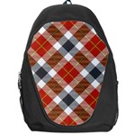 Smart Plaid Warm Colors Backpack Bag Front