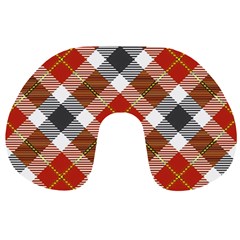 Smart Plaid Warm Colors Travel Neck Pillows by ImpressiveMoments