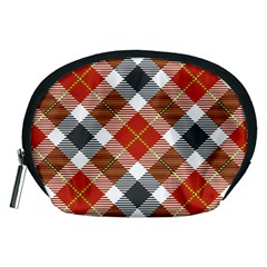 Smart Plaid Warm Colors Accessory Pouch (medium) by ImpressiveMoments