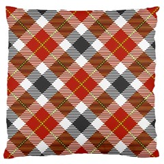 Smart Plaid Warm Colors Standard Flano Cushion Case (two Sides) by ImpressiveMoments