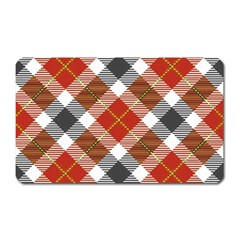 Smart Plaid Warm Colors Magnet (rectangular) by ImpressiveMoments