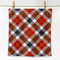 Smart Plaid Warm Colors Face Towel by ImpressiveMoments