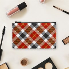 Smart Plaid Warm Colors Cosmetic Bag (small) by ImpressiveMoments