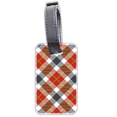 Smart Plaid Warm Colors Luggage Tags (two Sides) by ImpressiveMoments