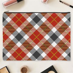 Smart Plaid Warm Colors Cosmetic Bag (xxxl) by ImpressiveMoments