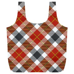 Smart Plaid Warm Colors Full Print Recycle Bag (xl) by ImpressiveMoments