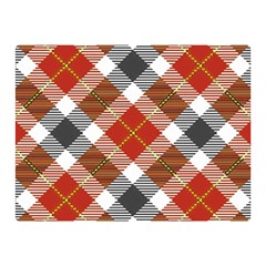 Smart Plaid Warm Colors Double Sided Flano Blanket (mini)  by ImpressiveMoments