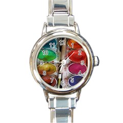 Paint Box Round Italian Charm Watch