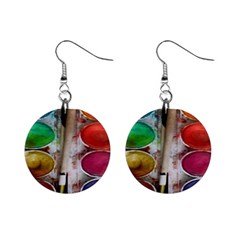 Paint Box Mini Button Earrings