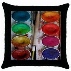 Paint Box Throw Pillow Case (Black)