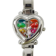 Paint Box Heart Italian Charm Watch