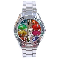 Paint Box Stainless Steel Analogue Watch