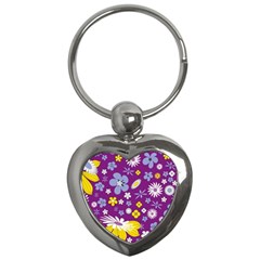 Floral Flowers Key Chains (Heart) 