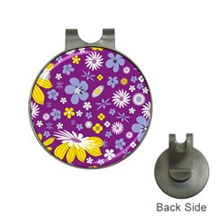 Floral Flowers Hat Clips with Golf Markers