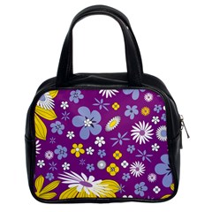 Floral Flowers Classic Handbag (Two Sides)