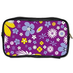 Floral Flowers Toiletries Bag (One Side)