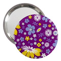 Floral Flowers 3  Handbag Mirrors