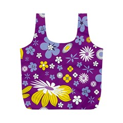 Floral Flowers Full Print Recycle Bag (M)