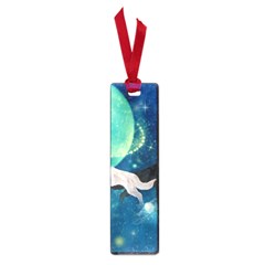 Awesome Black And White Wolf In The Universe Small Book Marks