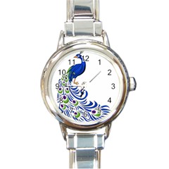 Venus Peacock Round Italian Charm Watch