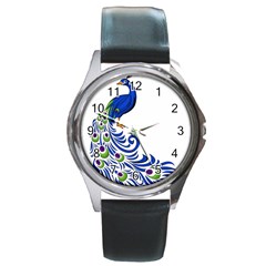 Venus Peacock Round Metal Watch