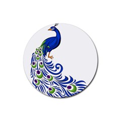 Venus Peacock Rubber Coaster (round)