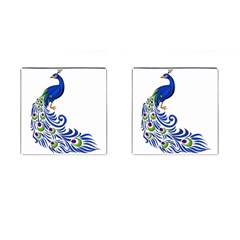 Venus Peacock Cufflinks (square)