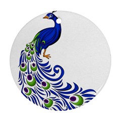 Venus Peacock Round Ornament (two Sides) by amazinganimals