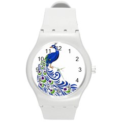 Venus Peacock Round Plastic Sport Watch (m) by amazinganimals