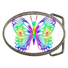 Rainbow Butterfly Belt Buckle