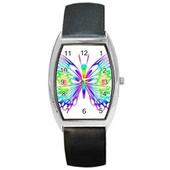 Rainbow Butterfly Barrel Style Metal Watch by amazinganimals