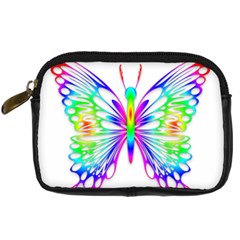 Rainbow Butterfly Digital Camera Leather Case