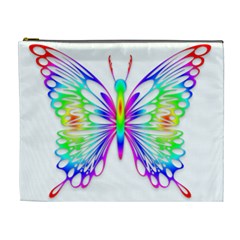 Rainbow Butterfly Cosmetic Bag (xl)