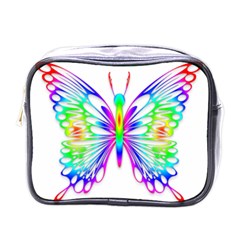 Rainbow Butterfly Mini Toiletries Bag (one Side) by amazinganimals