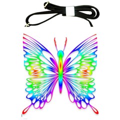 Rainbow Butterfly Shoulder Sling Bag by amazinganimals