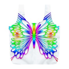 Rainbow Butterfly Full Print Recycle Bag (l) by amazinganimals