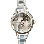 Lovable Wolves Round Italian Charm Watch Front