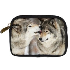 Lovable Wolves Digital Camera Leather Case by amazinganimals