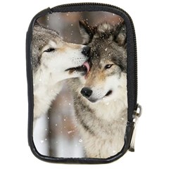 Lovable Wolves Compact Camera Leather Case by amazinganimals