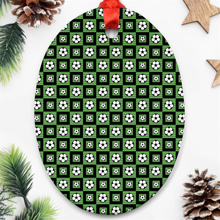 Soccer Ball Pattern Ornament (Oval)