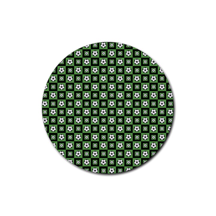 Soccer Ball Pattern Rubber Coaster (Round) 