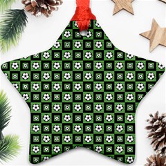 Soccer Ball Pattern Star Ornament (two Sides)