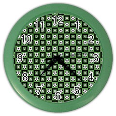 Soccer Ball Pattern Color Wall Clock by dflcprints