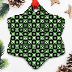 Soccer Ball Pattern Snowflake Ornament (two Sides)