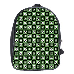 Soccer Ball Pattern School Bag (xl) by dflcprints