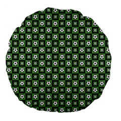 Soccer Ball Pattern Large 18  Premium Flano Round Cushions by dflcprints